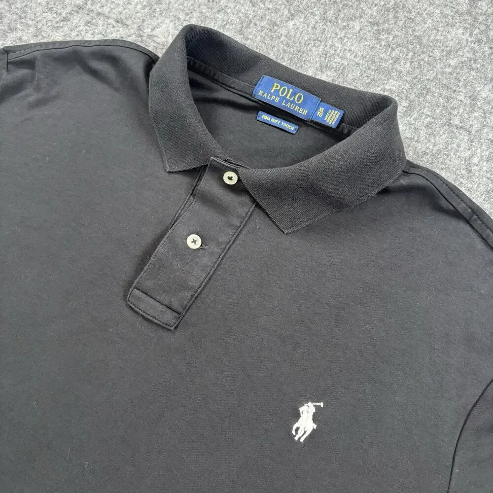 Polo Ralph Lauren Pima Soft Touch Polo Shirt Black Men's Size XL